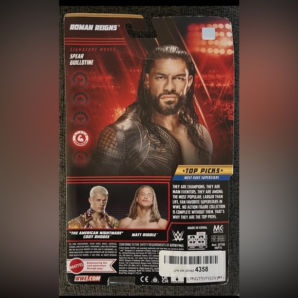 Roman Reigns - WWE Top Picks 2023 (Wave 3) Mattel Toy Wrestling Figure - Picture 3 of 3